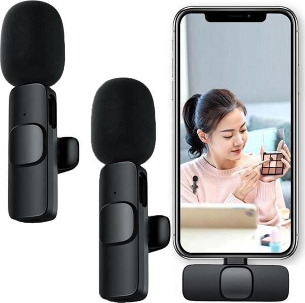 Coverzone Type-c 2 Adet Mikrofonlu Tek Alıcılı Kablosuz Cep Telefonu Için Usb C Girişli Yaka Mikrofonu Uyumlu - Image 1