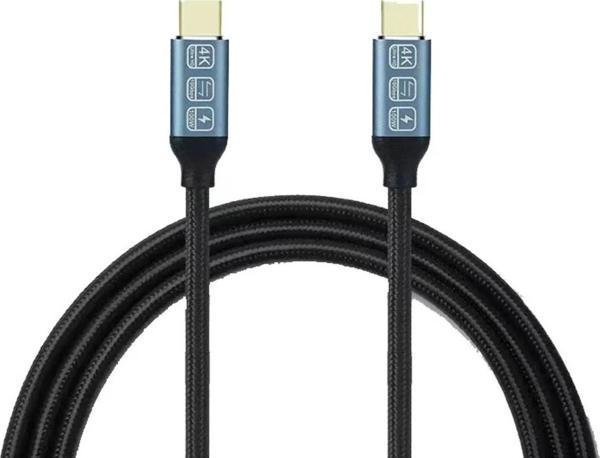 Coverzone Type-C to Type-C Data ve Şarj Kablosu 20gbps 100W Akıllı Chip iPhone 15 Serisi Uyumlu 2 Metre ZR48 - Image 1