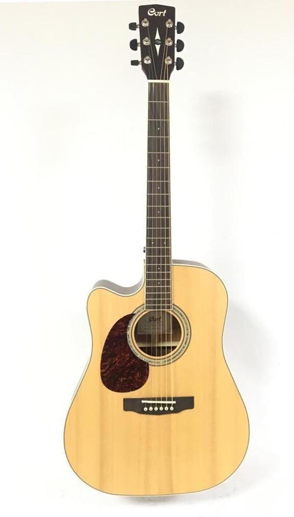 CORT ÇİN ELEKTRO AKUSTİK GİTAR SOLAK, NATÜREL SATİN, FISHMA - Image 1
