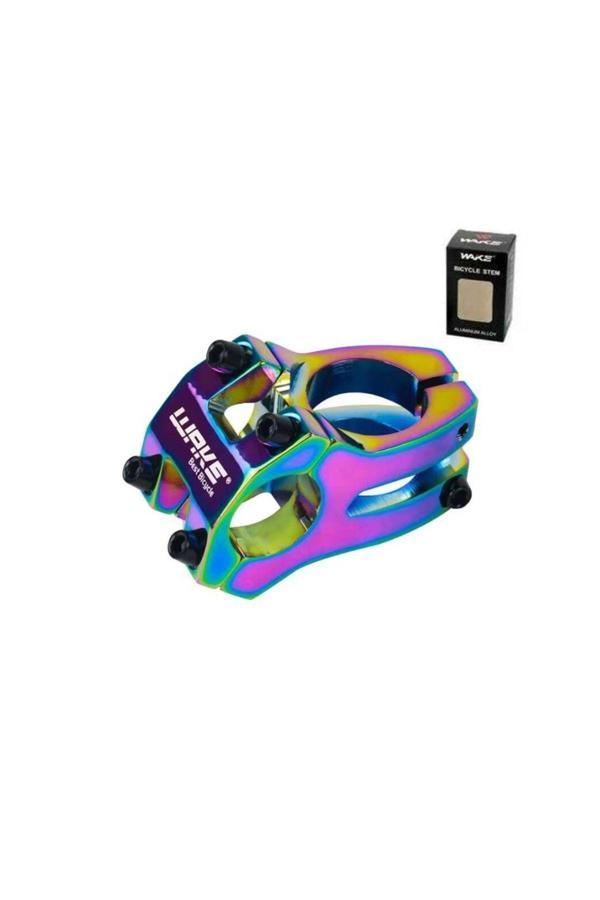 Bisiklet Kısa Gidon Boğazı Wake Alüminyum Rainbow Rengarenk Yedek Parça 31,8mm - Image 1
