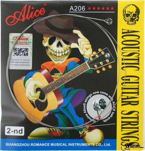 ALİCE A206-2 AKUSTİK GİTAR TELİ TEK TEL 2 NO - Image 1