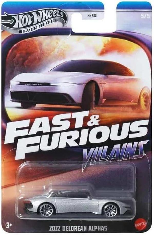 HotWheels Silver Series Fast Furious Villains 2022 Delorean Aplhas Koleksiyonluk Model Araba 1:64 - Image 1