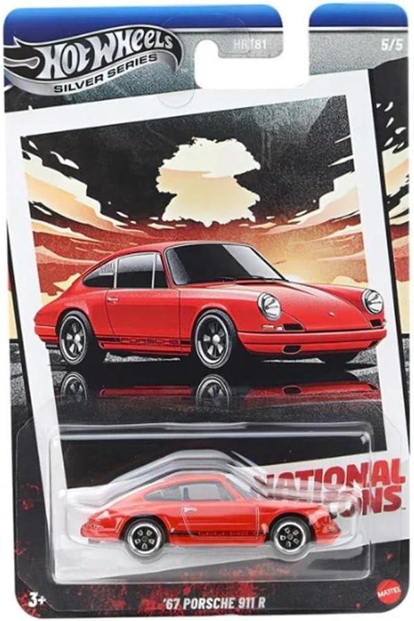HotWheels Silver Series National Icons 67 Porsche 911 R Koleksiyonluk Model Araba 1:64 - Image 1
