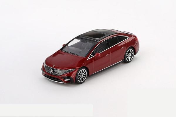 Mini GT 1/64 970 Mercedes-Benz EQS 580 4MATIC Red Metallic - Image 1