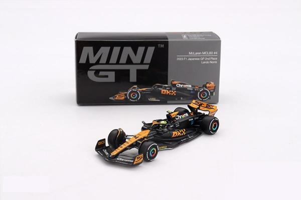 Mini GT 1/64 767 McLaren MCL60 #4 Lando Norris 2023 F1 2023 Japanese GP 2nd Place - Image 1