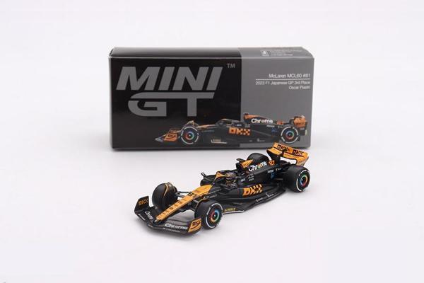 Mini GT 1/64 768 McLaren MCL60 #81 Oscar Piastri 2023 F1 2023 Japanese GP 3rd Place - Image 1
