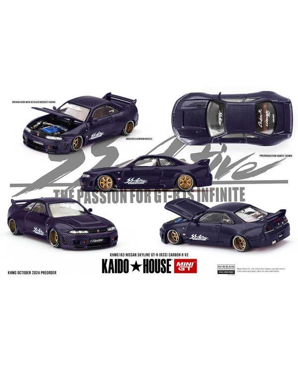 Mini GT x Kaido //163 Nissan Skyline GT-R (R33) Active Carbon R V2 - Image 1