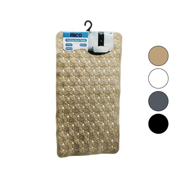 DİKDÖRTGEN - PLASTİK KABARTMA ÇİÇEK DESEN- RENKLİ 92PCS VANTUZ KAYDIRMAZ BANYO- KÜVET PASPAS 36X67CM  - Image 1