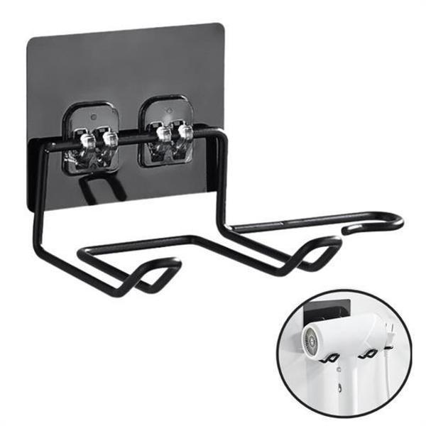 Fön Makine Askısı Siyah Yapışkanlı Fön Makine Tutucu  - Image 1