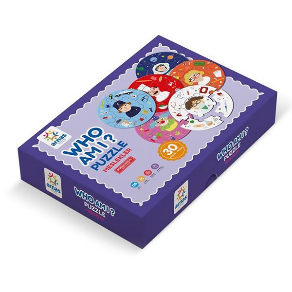 Arnas Toys 5029 Who Am I Puzzle Meslekler 30 Parça Karton Puzzle - Image 1