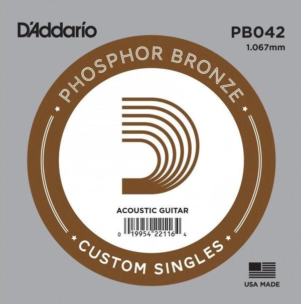 DADDARİO PB042 PHOSPHOR BRONZE AKUSTİK TEK TEL LA - Image 1