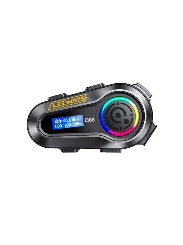 LEEWAYS Q08 5.3 Uyumlu Motosiklet Kask Kulaklık Intercom Işıklı Motorsiklet Interkom - Image 1