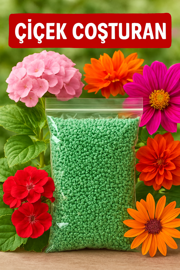 Çiçek Coşturan - Profesyonel Çiçek Geliştirici 30 Gram ! Saksı ve Bahçe Çiçekleri İçin Hızlı Gelişim - Image 1