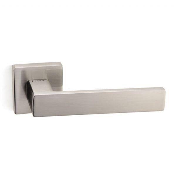 Kare inox saten renkli italyan tipi kare rozetli kapı kolu Wc - Image 1