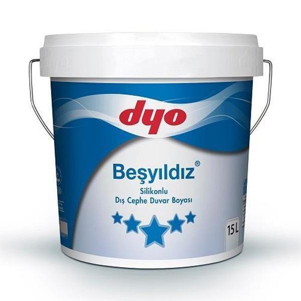 Dyo Beşyıldız Silikonlu Dış Cephe Boyası 15 Lt İztuzu - Image 1