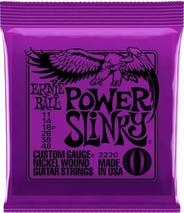 ERNİE BALL P02220 NİCKEL POWER SLİNKY TAKIM TEL ELEKTRO GİTAR TELİ 011-048 - Image 1