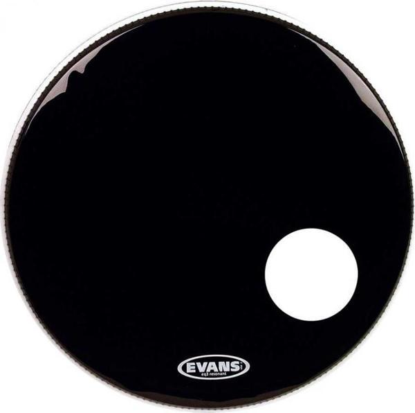 EVANS BD22RB DERİ 22 EQ3 RESONANT SİYAH KİCK ÖN DELİKLİ TEK KAT - Image 1