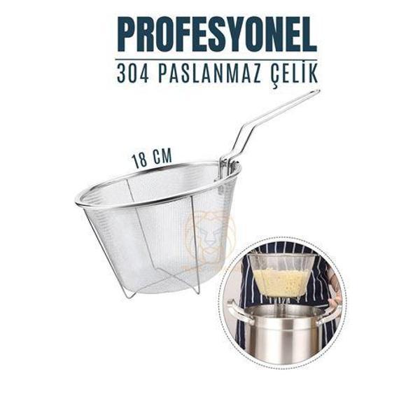 ModaCar Kızartma Süzgeci Patates Kızartma Filtresi 304 Paslanmaz Çelik Mink Design - Image 1