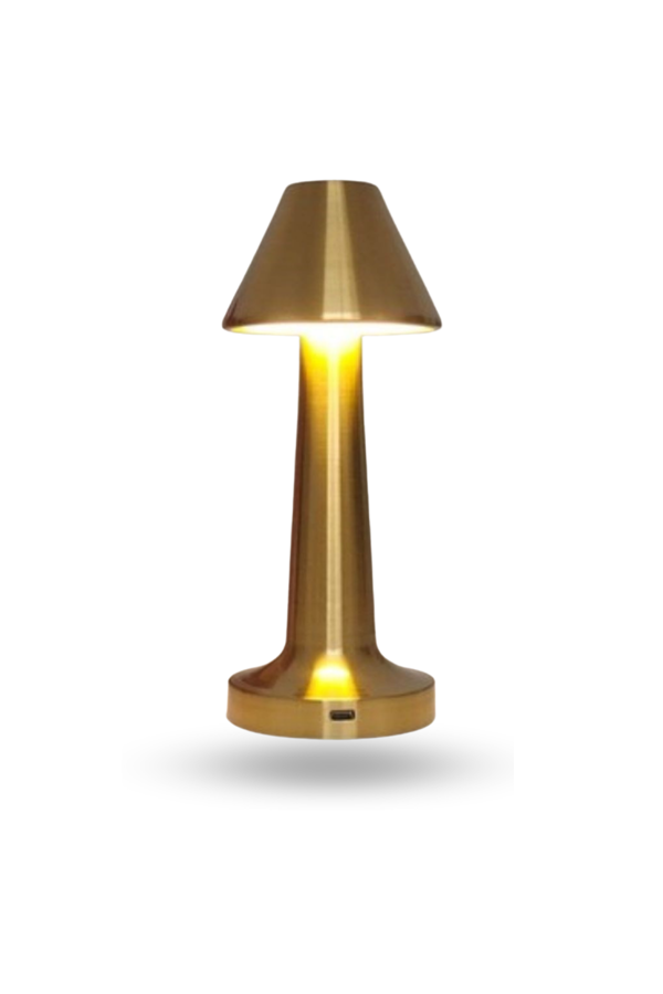 Büro Ev Ofis Hediyesi için Şarjlı Dokunmatik 3RENK Led Golden Çatı Tarz Masa Lambası - Image 1