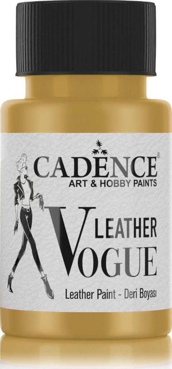 Cadence LEATHER VOGUE DERİ BOYASI METALİK LVM-04 ALTIN 50 ML - Image 1