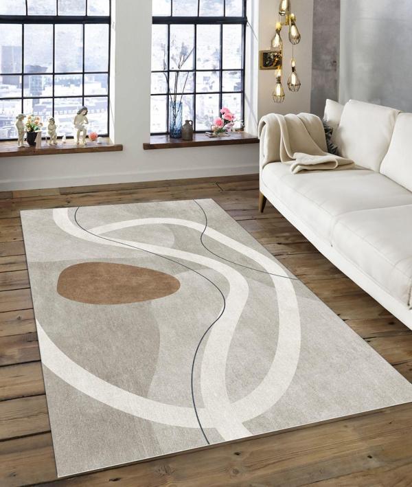 Dijidekor Işıltı Koleksiyonu Model106 Süngerli Dijital Baskılı Saçaksız Mutfak Halısı Yolluk - Image 1