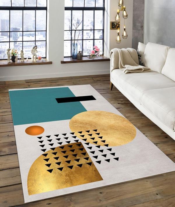 Dijidekor Işıltı Koleksiyonu Model112 Süngerli Dijital Baskılı Saçaksız Mutfak Halısı Yolluk - Image 1