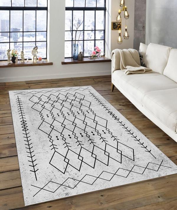 Dijidekor Işıltı Koleksiyonu Model150 Süngerli Dijital Baskılı Saçaksız Mutfak Halısı Yolluk - Image 1