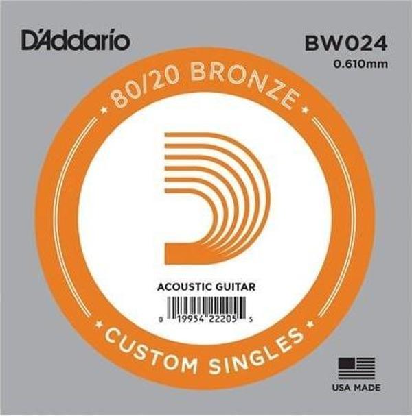 DADDARİO BW024 80/20 BRONZE .024 - AKUSTİK GİTAR TEK TEL - Image 1