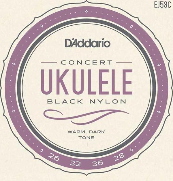 DADDARİO EJ53C CONCERT UKULELE TAKIM TEL SİYAH - Image 1