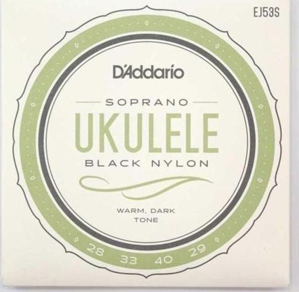 DADDARİO EJ53S SOPRANO UKULELE SET TAKIM TEL SİYAH - Image 1