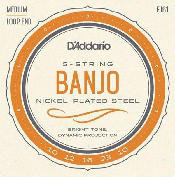 DADDARİO EJ61 5-TELLİ MEDİUM TAKIM TEL BANJO TELİ 010-023 - Image 1