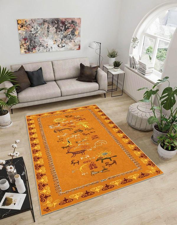 Dijidekor Işıltı Koleksiyonu Model9 Süngerli Dijital Baskılı Saçaksız Mutfak Halısı Yolluk - Image 1