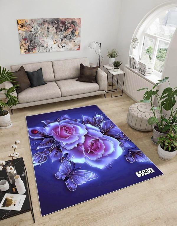 Dijidekor Işıltı Koleksiyonu Model4 Süngerli Dijital Baskılı Saçaksız Mutfak Halısı Yolluk - Image 1
