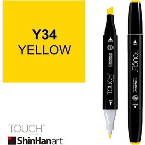 Touch Twin Brush Marker Y34 Yellow - Image 1