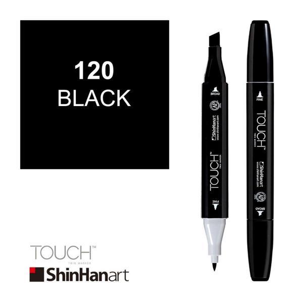 Touch Twin Brush Marker 120 Black - Image 1