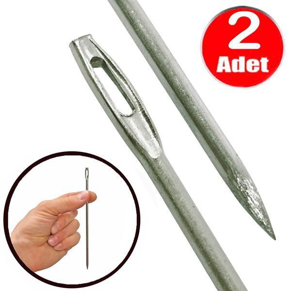 Metal Çuvaldız 15cm Yorgan İğnesi No7 Kalın Dikiş İğne Mil Tığ -2 Adet - Image 1