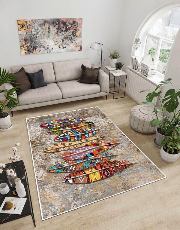 Dijidekor Işıltı Koleksiyonu Model81 Süngerli Dijital Baskılı Saçaksız Mutfak Halısı Yolluk - Image 1