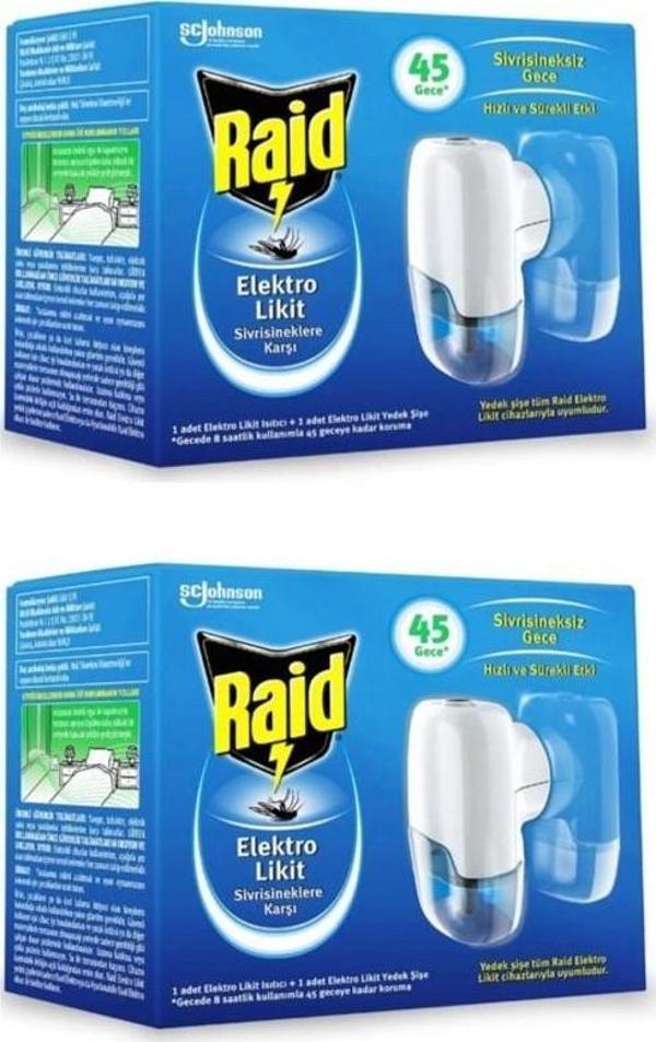 Raid Elekro Likit Cihaz Ve 1 Yedek 45 Gece 2 Adet - Image 1