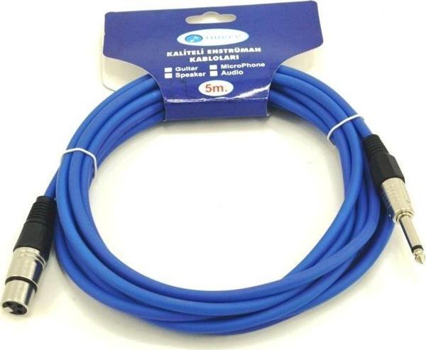İMECE MMC5XP BL MİKROFON KABLOSU ÇİVİ 5 METRE MAVİ - Image 1