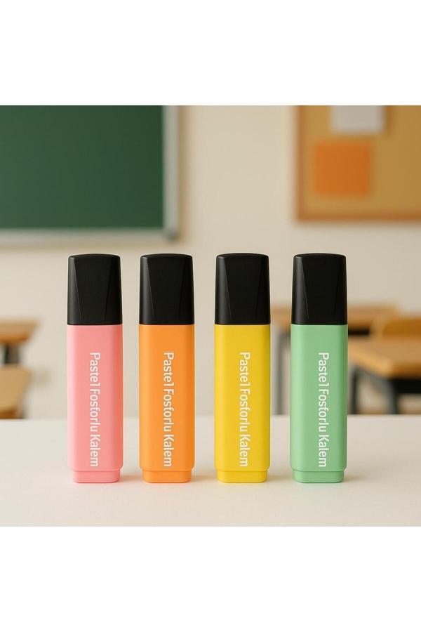 Masis Pastel Fosforlu Kalem 4 Renk 4'Lü Paket (S) - Image 1