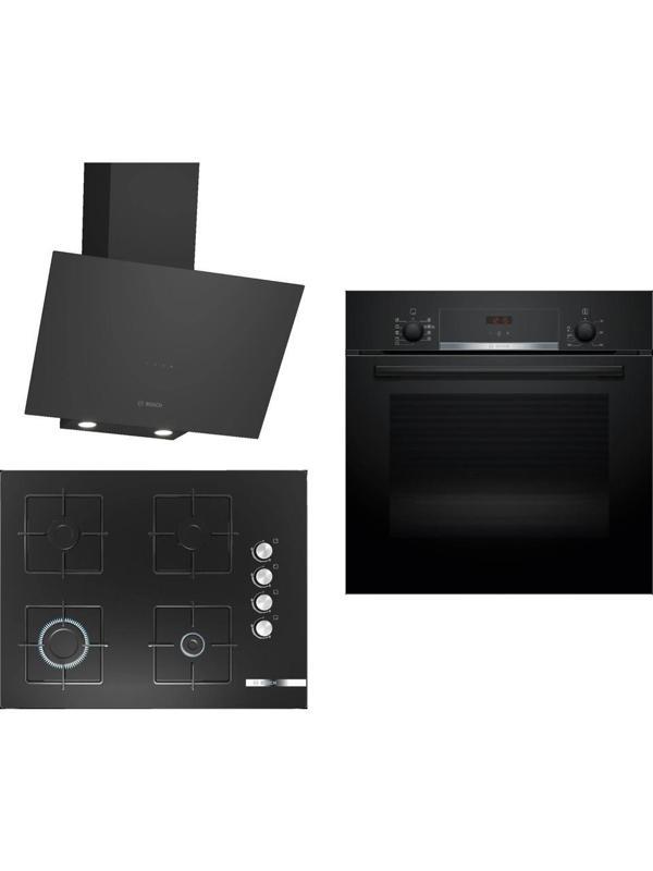 Bosch Siyah 3 Lü Ankastre Set ( HBF534EB3T - POP7C6O12O - DWK64PJ60T ) - Image 1