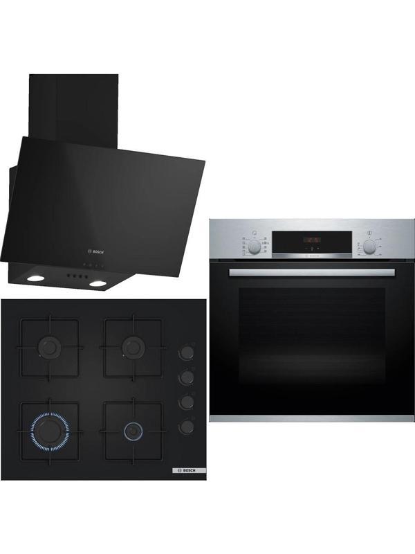 Bosch Siyah 3'lü Ankastre Set ( HBF534ES3T - POP6C6P30O - DWK63PJ60T ) - Image 1