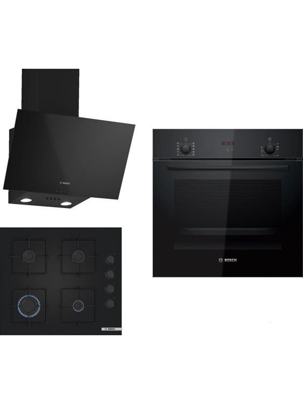 Bosch Siyah 3lü Ankastre Set ( HBF512BB1T - POP6C6P30O - DWK63PJ60T ) - Image 1