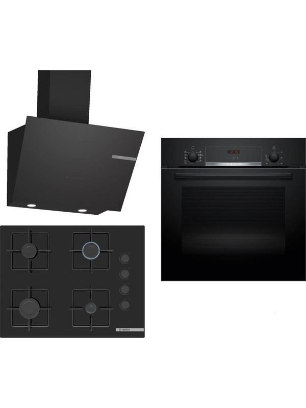 Bosch Siyah 3 Lü Ankastre Set ( HBF534EB3T - POP7C6P30O - DWK66PJ60T ) - Image 1