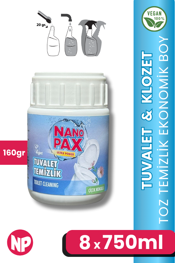 TUVALET & KLOZET TEMİZLİK TOZU EKONOMİK BEBEK BOY 160GR - Image 1