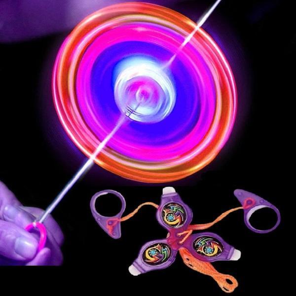 VIP RENKLİ LED IŞIKLI FIRFIR MOR FIRFIR YENİ NESİL IŞIKLI OYUNCAK PURPLE A PULL IT TO TOP SPİNİNG - Image 1