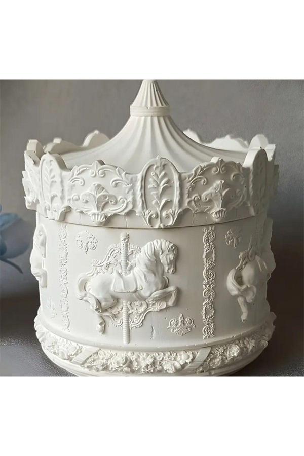 Opulent Accessories Atlıkarınca Taki Kutusu,Mum Kutusu,Dekoratif Doğum Günü,Sevgililer Günü,Anneler Ve Kadinlar Günü - Image 1