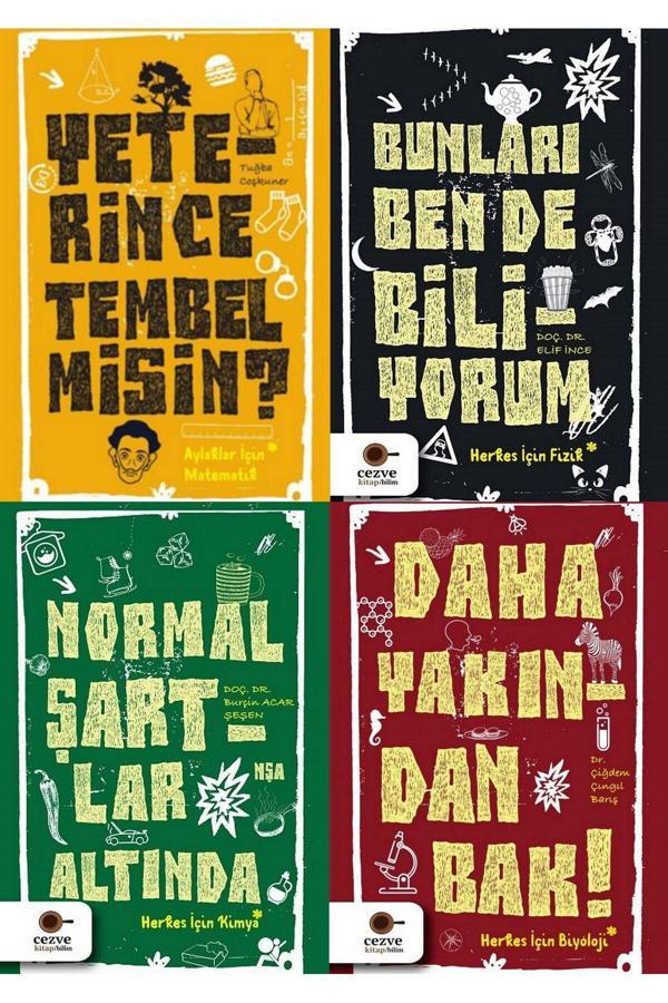 Herkes İçin Matematik, Fizik, Kimya, Biyoloji 4 lü Set - Cezve Kitap - Image 1