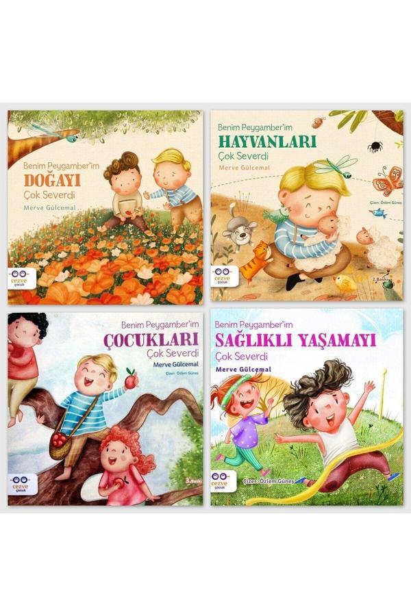 Benim Peygamberim Doğayı-Hayvanları-Çocukları-Sağlıklı Yaşamayı Çok Severdi - 4lü kitap set - Cezve Çocuk - Image 1