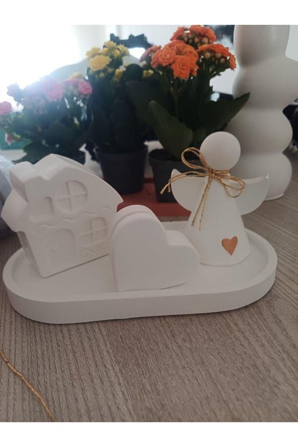 Opulent Accessories Melek,Kalp,Ev Konsept Hediyelik,4 Parça Yeni Yil Hediye Kutusu,Yeni İş Hediyesi,Dekoratif,Doğum Günü - Image 1